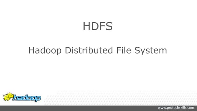 Hadoop HDFS Concepts