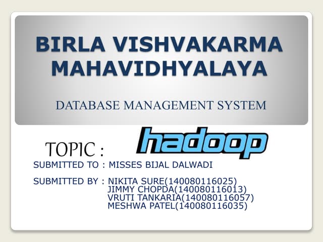 Hadoop info