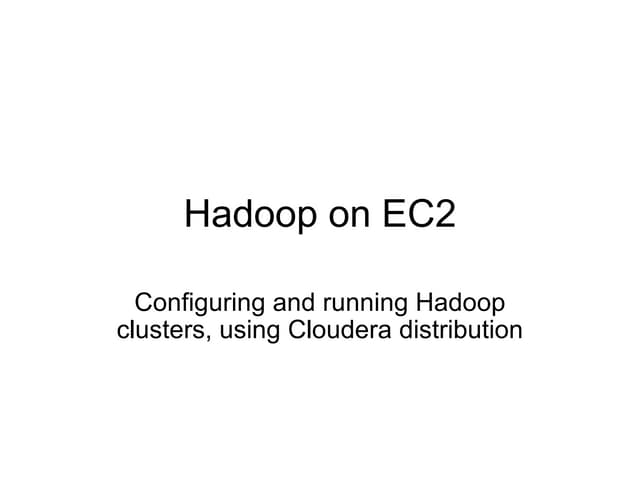 Hadoop on ec2