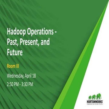 Hadoop Operations - Past, Present, and Future