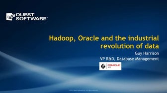Hadoop, oracle and the industrial revolution of data 
