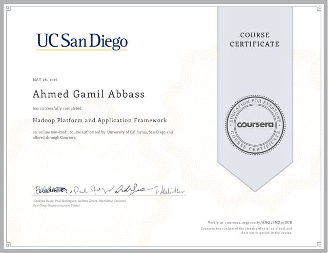 Hadoop platform and application framework