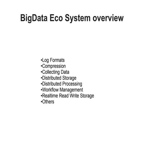 Hadoop Ecosystem Overview