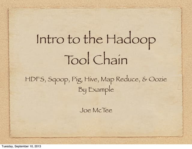 Hadoop tools with Examples