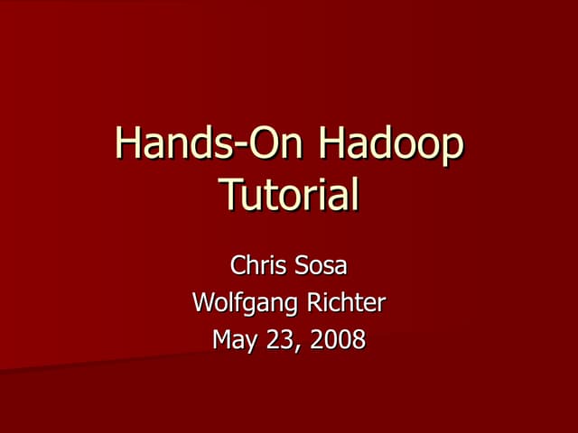 Hadoop Tutorial