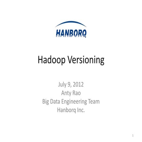 Hadoop Versioning