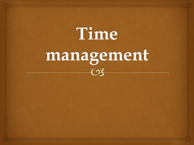 Hady time management