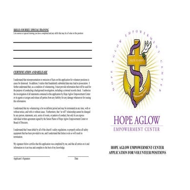 HAEC Volunteer Application