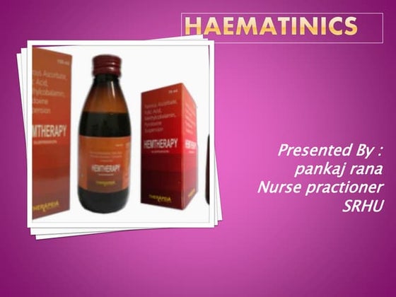 Haematinics | PPT