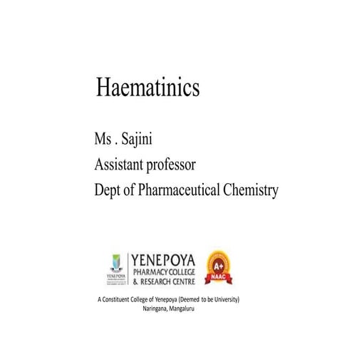 Haematinics in Pharmacy: Uses, Preparation, and Properties of Key Iron Supplements
