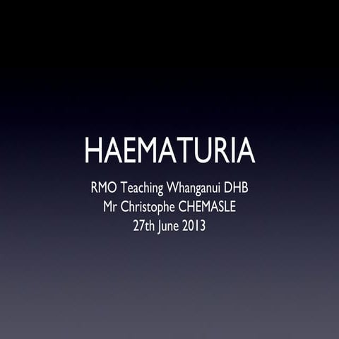 Haematuria 2013