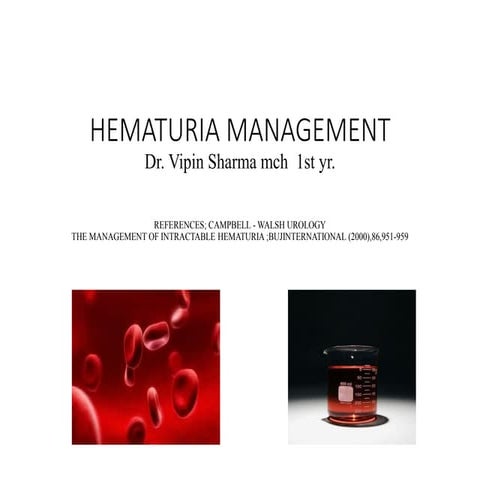 Haematuria management new