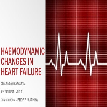 Haemodynamic changes in heart failure