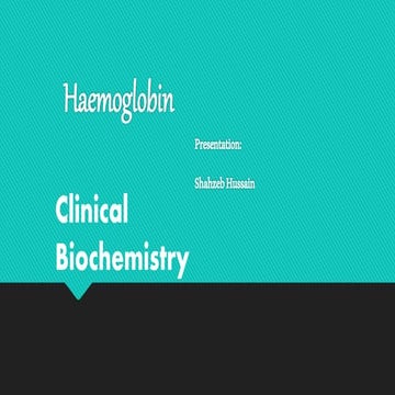 haemoglobin derivatives and disorder 