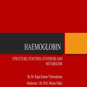 haemogloibinopathies structure, synthesis and metabolism