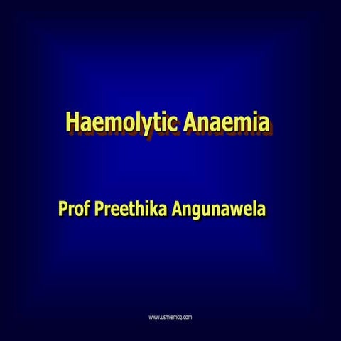 Haemolytic anaemia