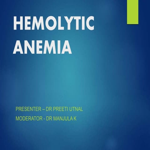 Haemolytic anemia 
