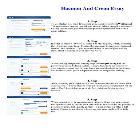 Haemon And Creon Essay. Online assignment writing service.