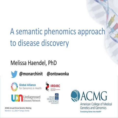 The Monarch Initiative: A semantic phenomics approach to disease discovery