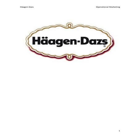 Häagen dazs pdf
