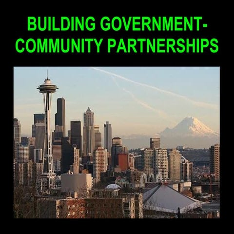 Building government community partnerships