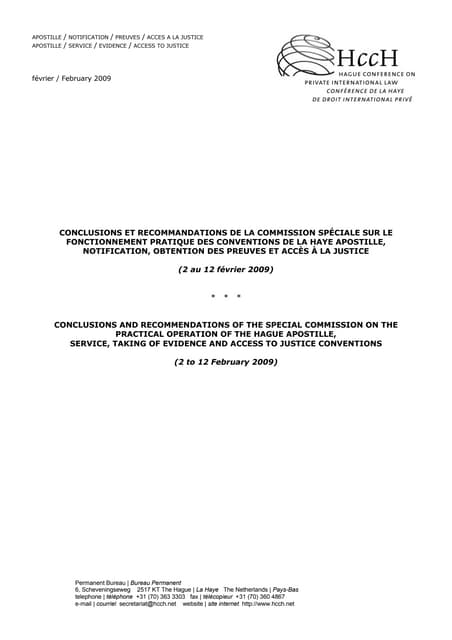 Hague conference 2009