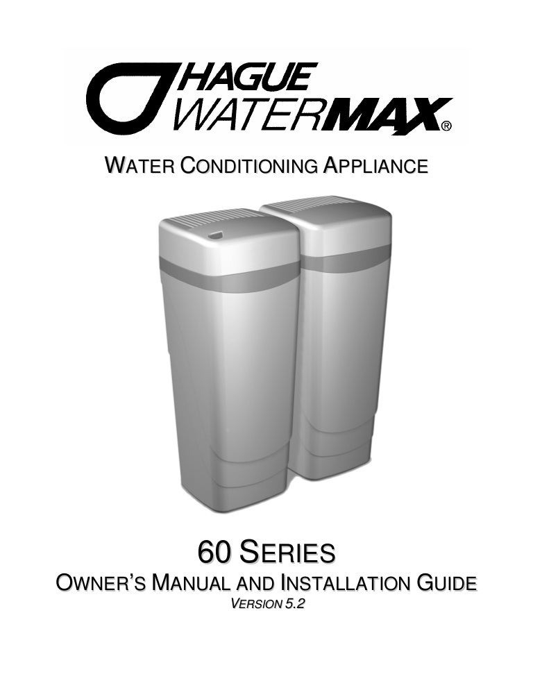 hague water softener can t find home