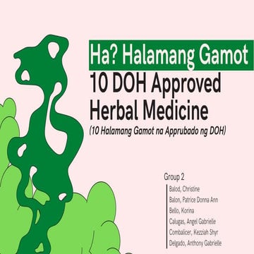10 Halamang Gamot ng DOH