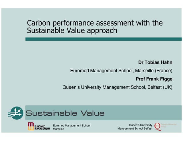 GRI Conference - 28 May - Hahn and Figge - Carbon Performance and Measurement Panel