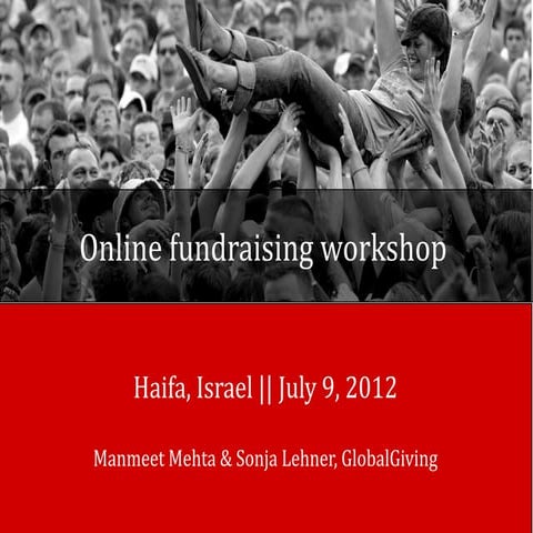 GlobalGiving's Online Fundraising Workshop Presentation in Haifa
