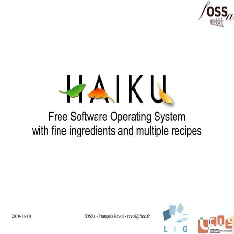 Haiku licence experience - fossa2010