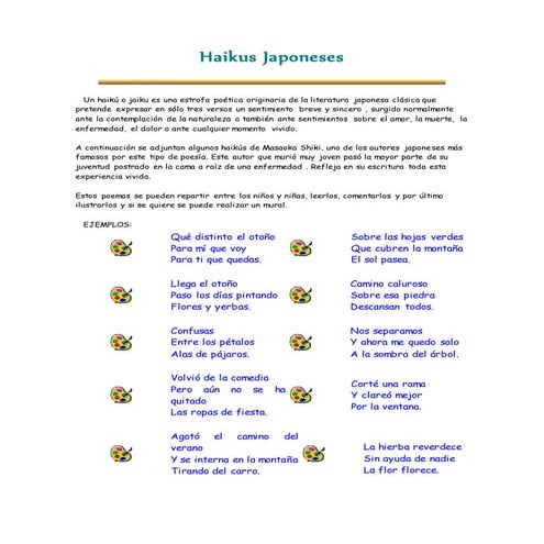 Haikus japoneses | DOCX