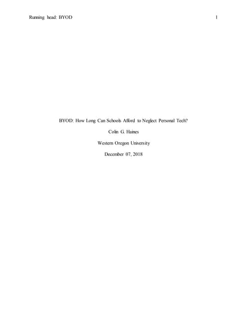 BYOD: How Long Can Schools Afford to Neglect Personal Tech?