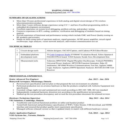 Haiping(tom)he2016 update