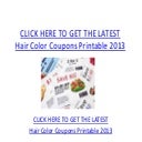 Hair Color Coupons Printable 2013 - Hair Color Coupons Printable 2013