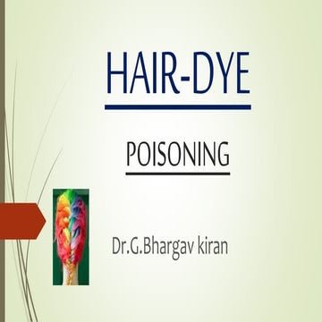 Hair dye poisoning