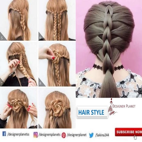 Stylish & Fashionable Step by Step Hairstyle Tutorials Designerplanet | PPT