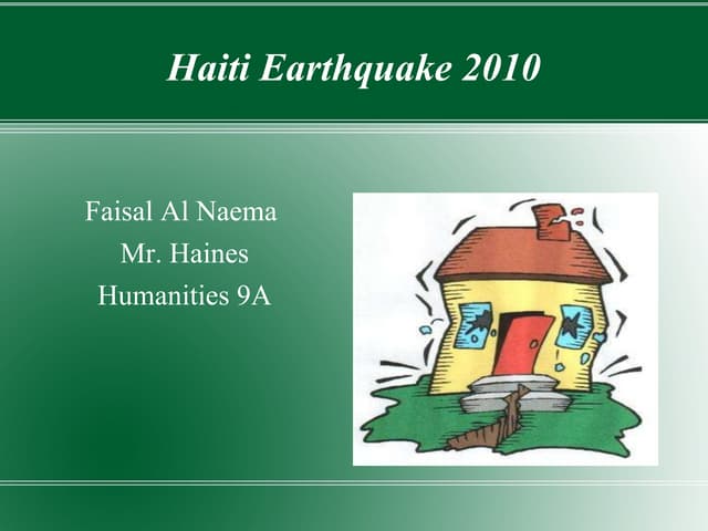 Haiti Earthquake Powerpoint