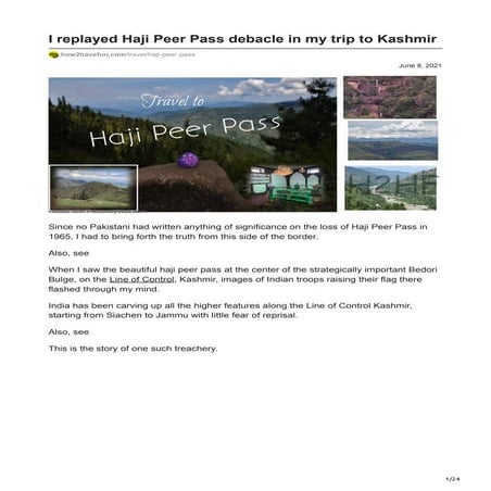Haji peer pass kashmir debacle of 1965