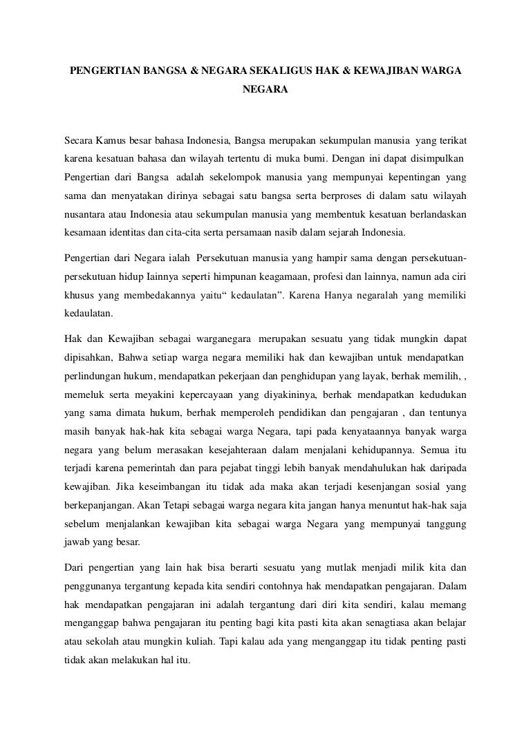Hak Dan Kewajiban Warga Neegara Hak Dan Kewajiban Warga Neegara
