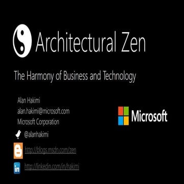 Zen and The Art of Enterprise Architecture (Open Group Conference Newport Bea...