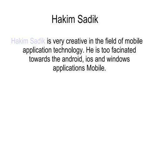 Hakim sadik 