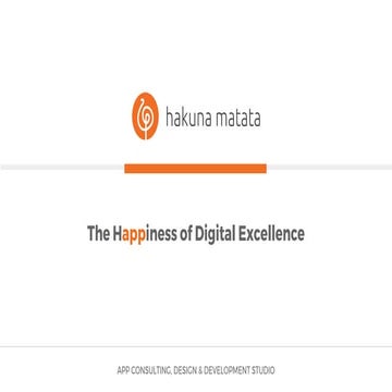 Hakuna Matata Profile - Best Indian Mobile App Portfolios