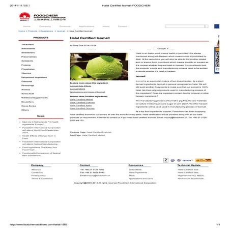 Halal certified isomalt | PDF