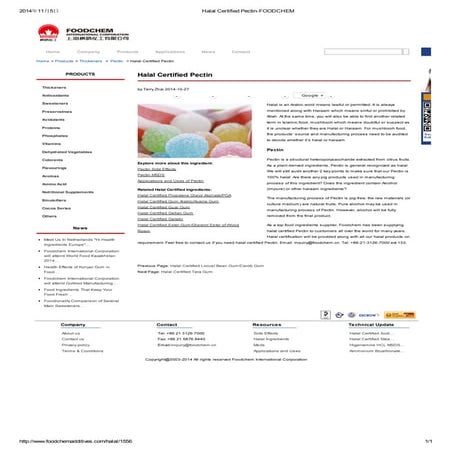 Halal certified pectin | PDF
