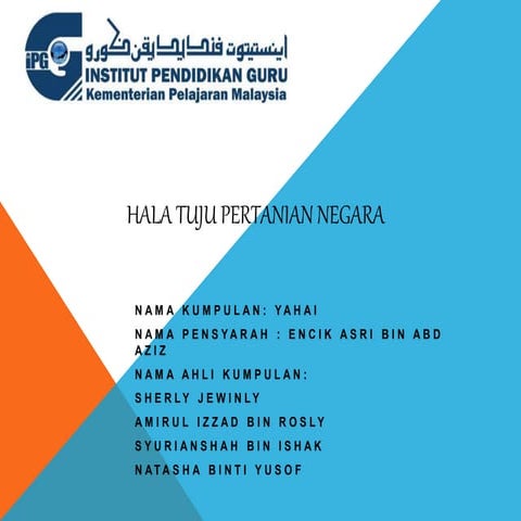 Hala tuju pertanian negara