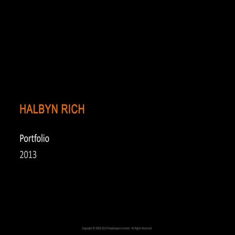 Halbyn Rich portfolio 2013