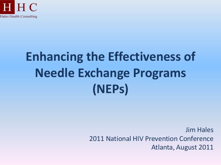 Enhancing the Effectiveness of Needle Exchange Programs (NEPs)