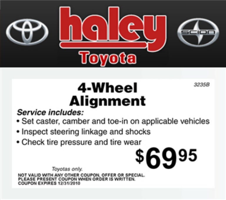 4 Wheel Alignment Special Haley Toyota Richmond VA
