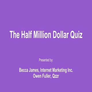 The Million Dollar Quiz